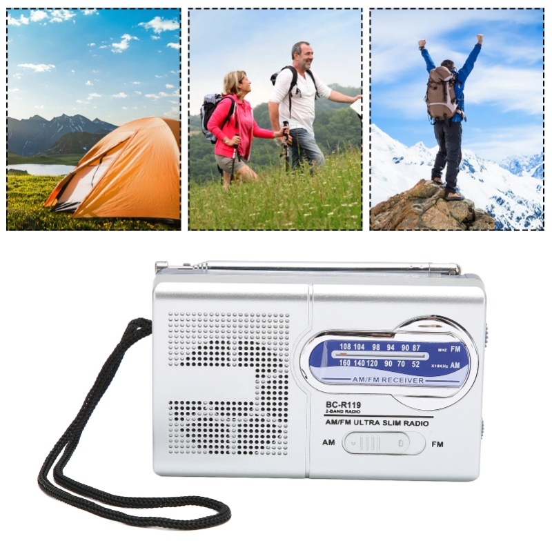 Cycling - Radio portatile tascabile AM/FM, multifunzionale, dal